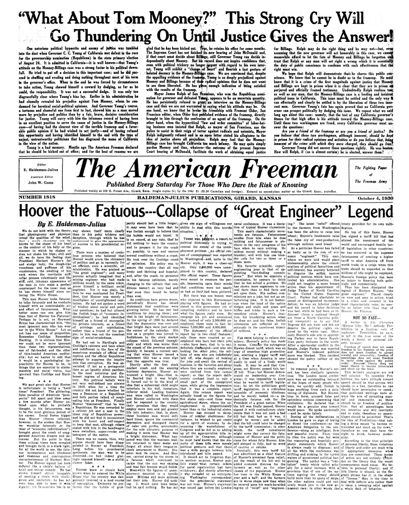 The American Freeman, Number 1818, Oct. 4, 1930.